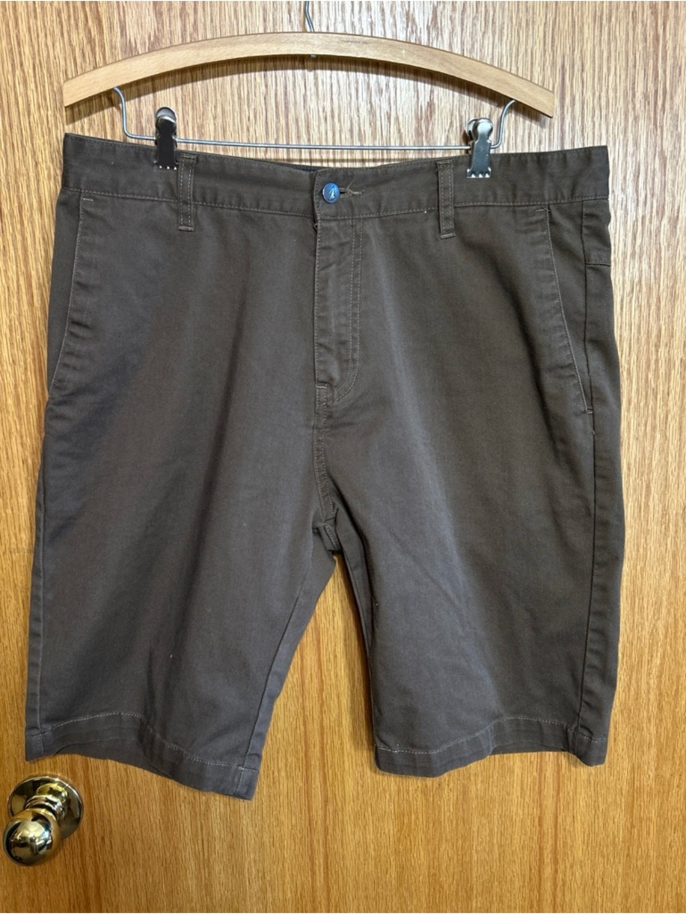 Volcom Men's Flat Front Dark Brown Shorts